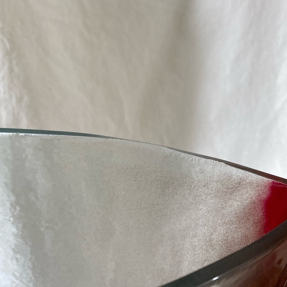 Mark Hines Sculpture Vase Slumped Glass Red Gold. Signed - Picture 15 of 15